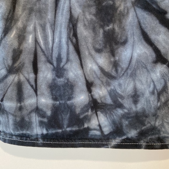 Santa Cruz Skateboarding Small T-Shirt Top Black Tie Dye Logo Small Hole Unisex - Picture 8 of 9